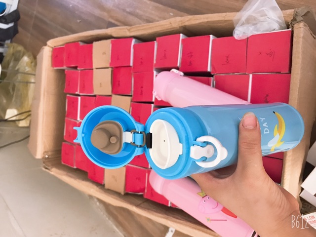 Bình giữ nhiệt inox màu con vật siêu xinh