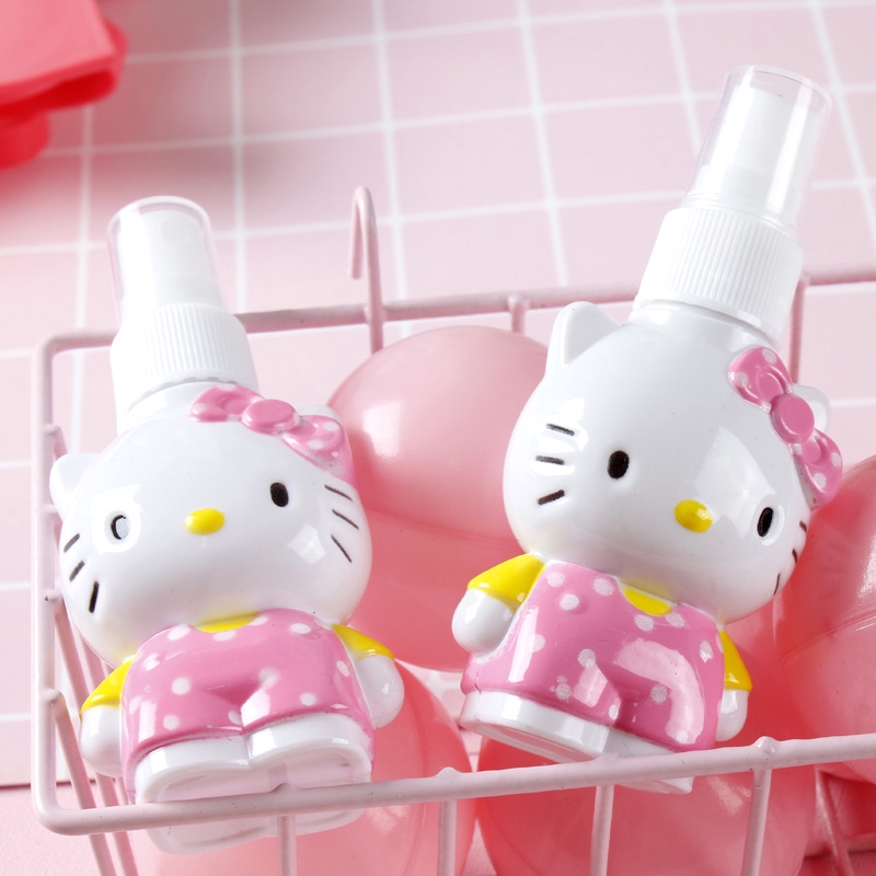Chai Nhựa Rỗng Trong Suốt Đựng Nước Hoa Dạng Xịt Hình Hello Kitty Dễ Thương