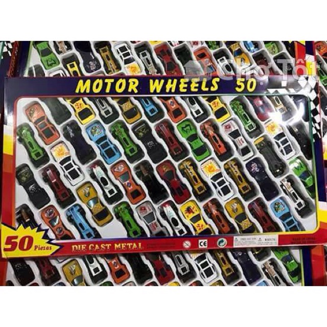 Bộ 50 ô tô xe đua bằng sắt moto wheel _SỈ TOÀN QUỐC