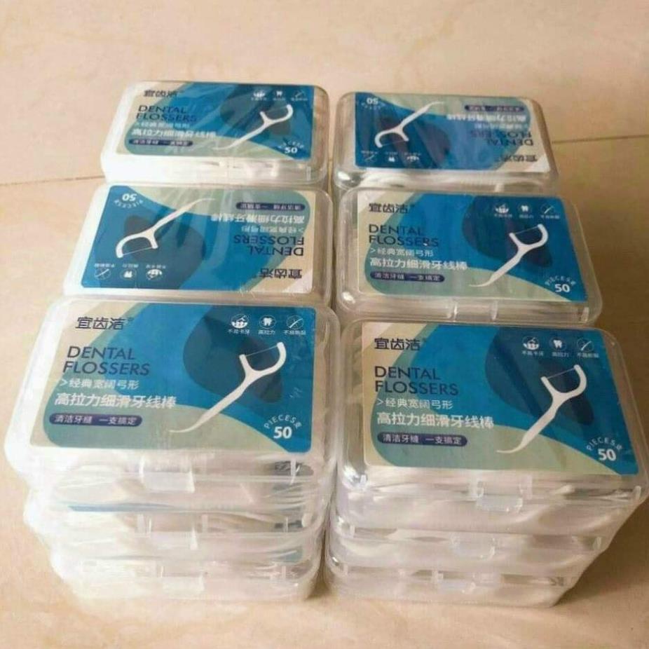 chỉ nha khoa làm sạch răng hộp 50 cái ( tuyển sỉ )