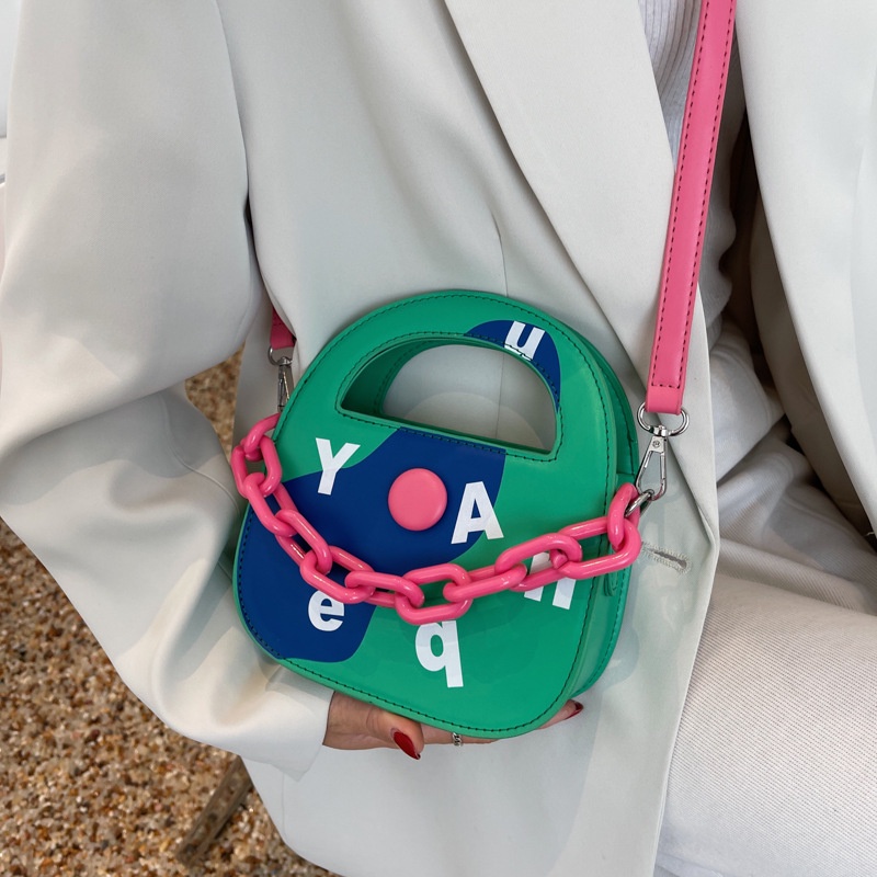 Túi Đeo Chéo Hình Vuông Nhỏ Màu Sắc Thời Trang 2022 Mới Phong Cách Ngoại Quốc Cho Nữ