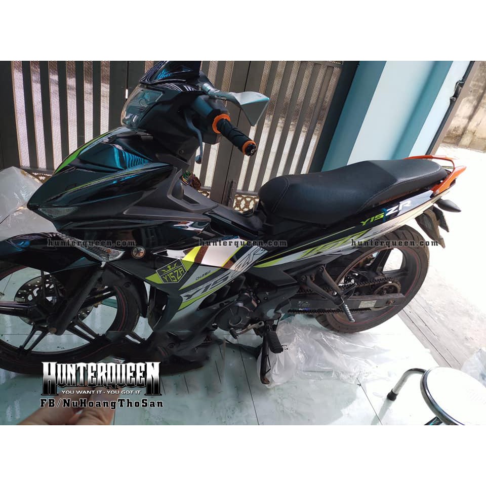 Tem Exciter 150. Tem Y15ZR tổ ong, xe đen, tem vàng chanh. Chỉnh sửa theo yêu cầu