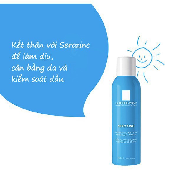 Xịt Khoáng La Roche Posay Serozinc cho da dầu, da mụn, nhạy cảm 150ml. [20021] [chuẩn]