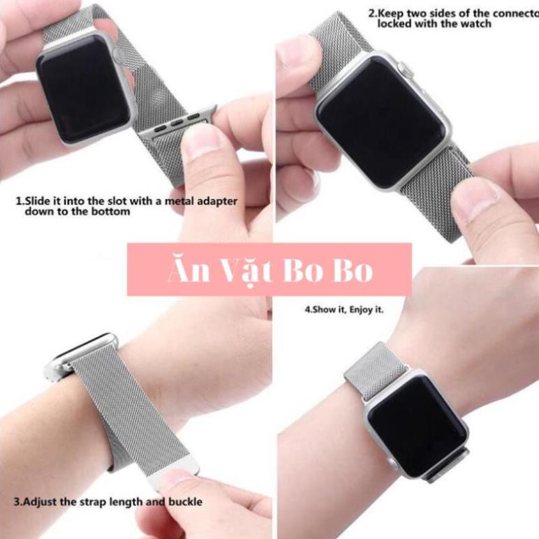 Dây Đeo Thép Không Gỉ Millance Cho Apple Watch Series 1/2/3/4/5/6/SE T500/W26/W46