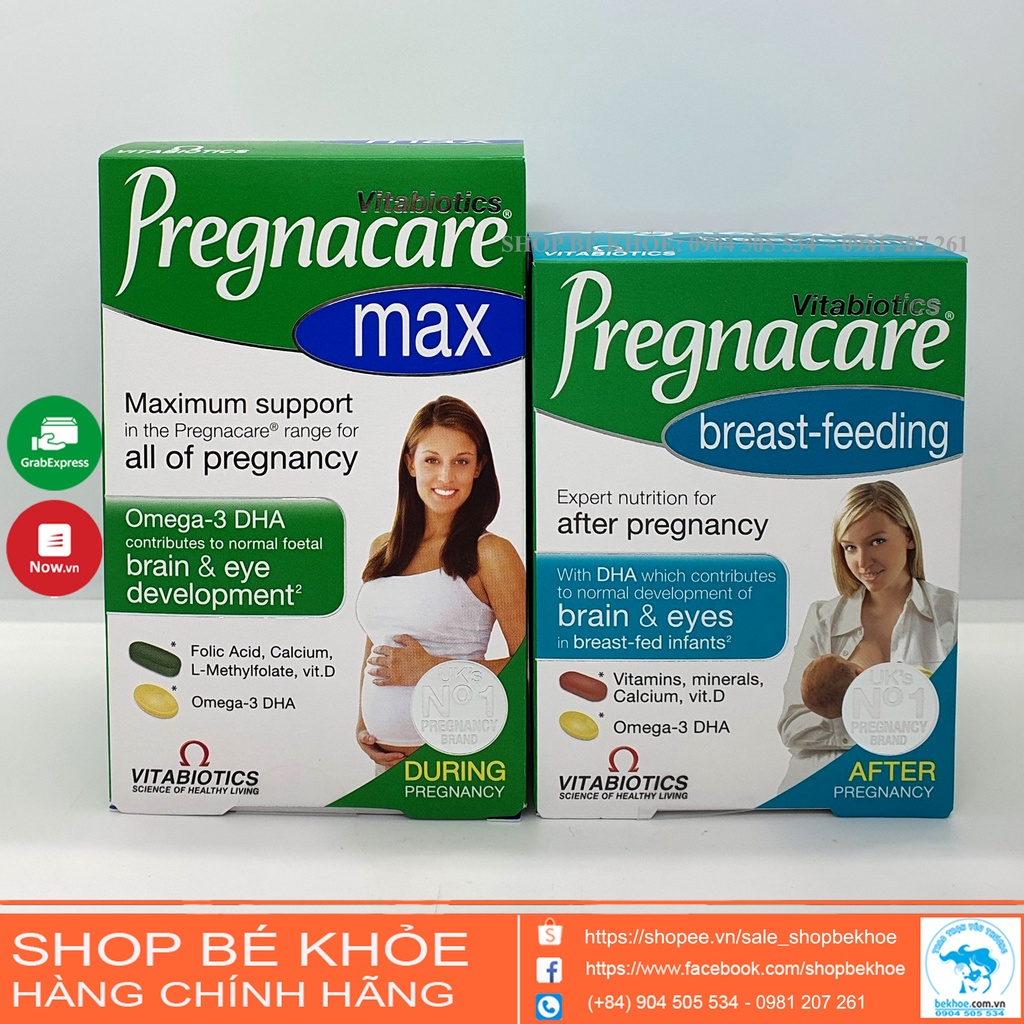 Vitamin bú, bầu Pregnacare Max 84V - Tổng hợp cho bà bầu Pregnacare max của anh