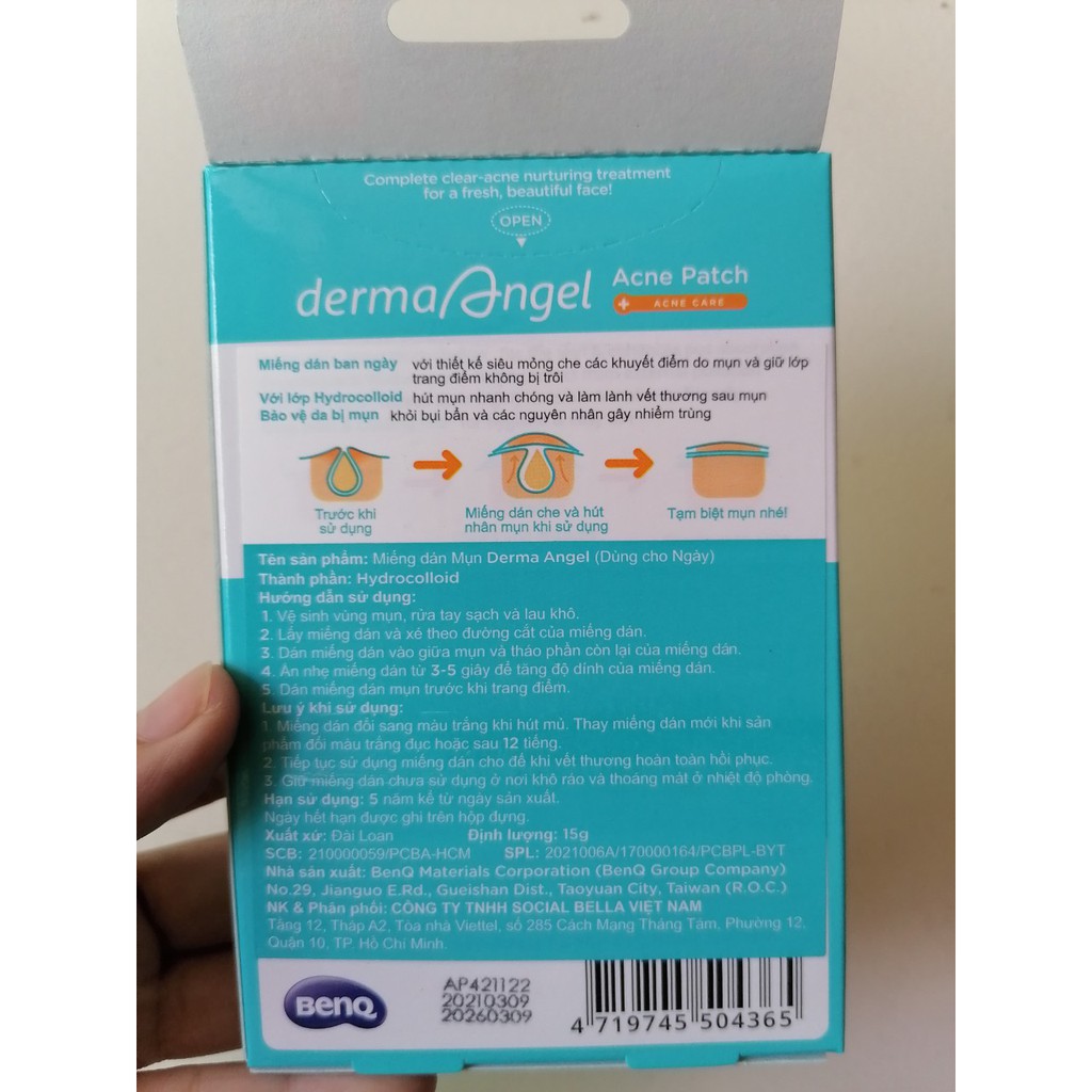 Miếng Dán Mụn Ban Ngày và Ban Đêm Derma Angel (3 loại)