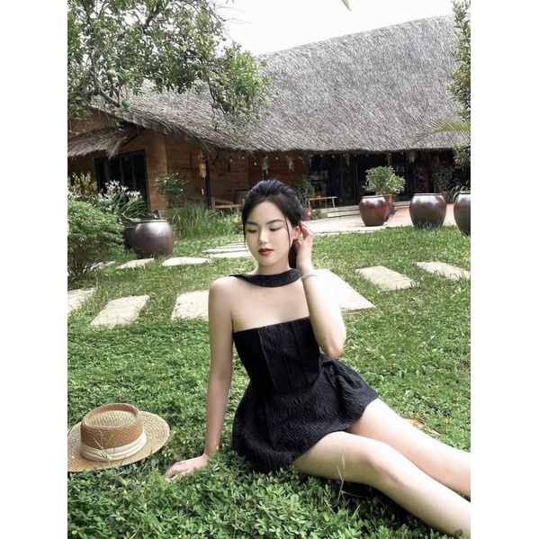 ❤Áo cúp gấm dây cổ sang chảnh💯💯