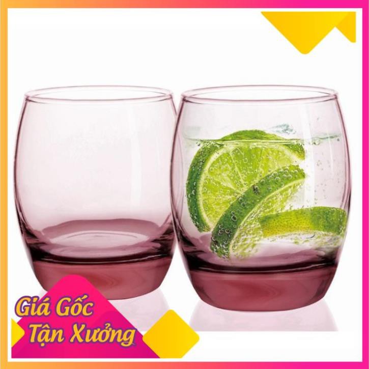 *Hàng Chuẩn*  [Giá Gốc] Bộ Cốc Thủy Tinh Màu Tím Deli ES1132P Dung Tích 290ml