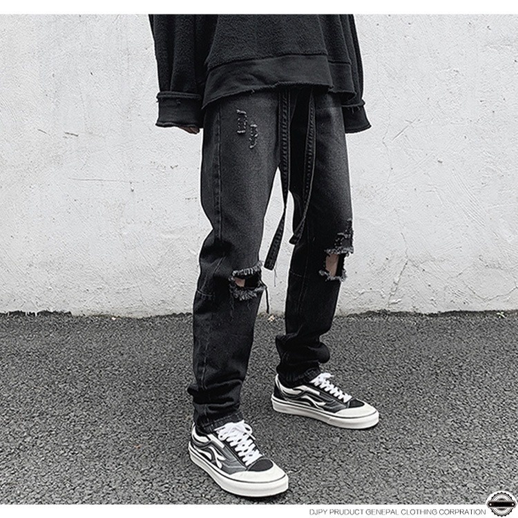 Free Ship Quần Jean Baggy nam rách gối, quần jean nam dây đai  phong cách street style cá tính dành cho GenZ | BigBuy360 - bigbuy360.vn