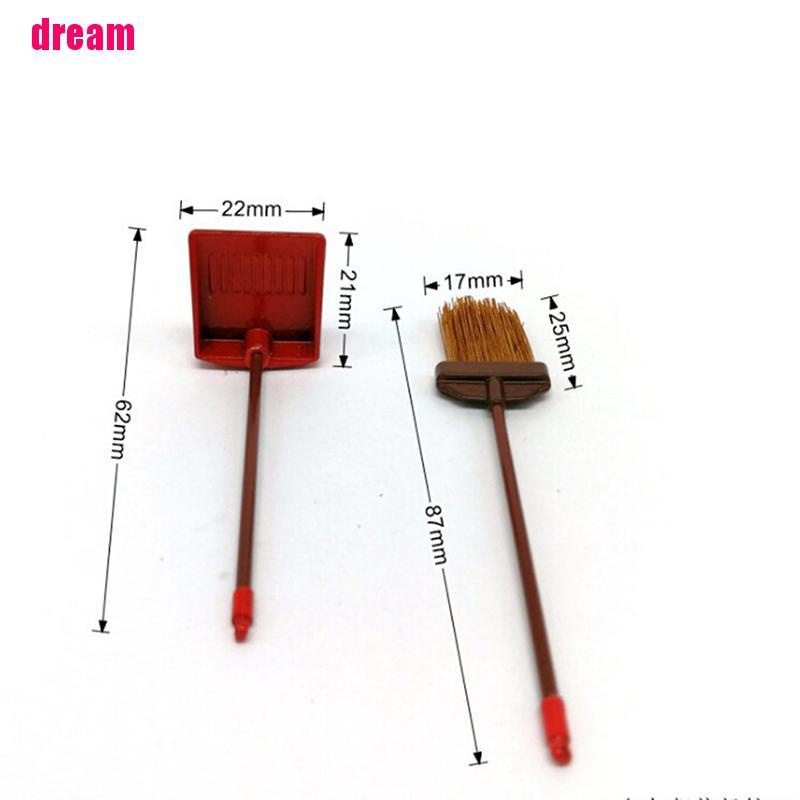 Bộ Cọ Và Đệm Rác Mini Tỉ Lệ 1: 12 Dành Cho Búp Bê