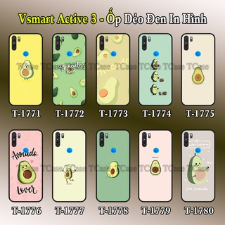 Ốp lưng Vsmart Active 3 dẻo đen in hình Trái Bơ