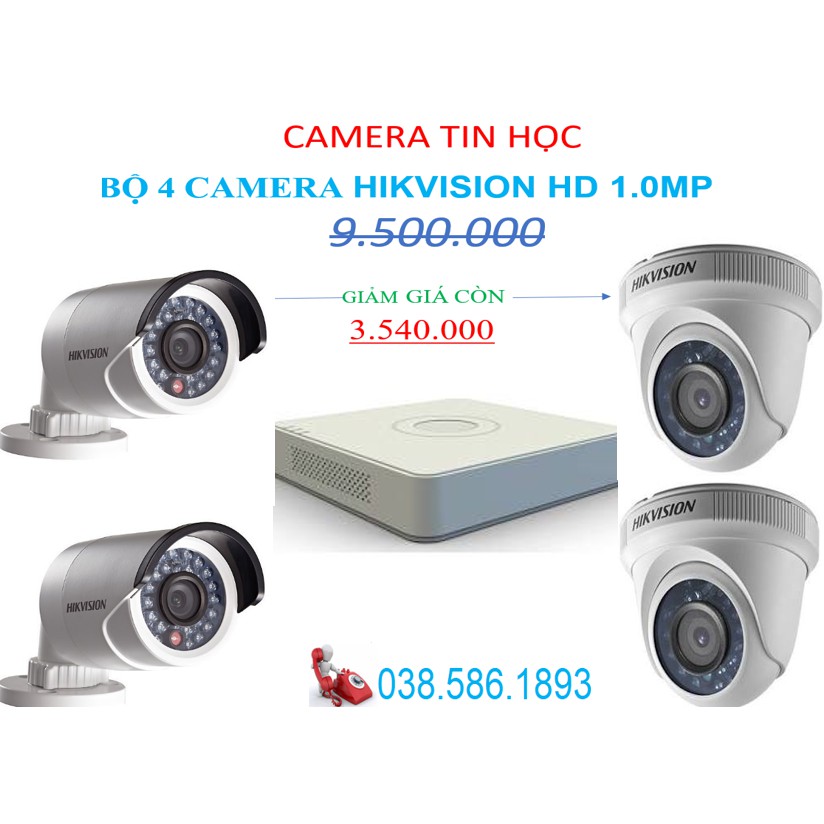 (siêu rẻ)trọn bộ camera KBVISION chính hãng 1.0mp