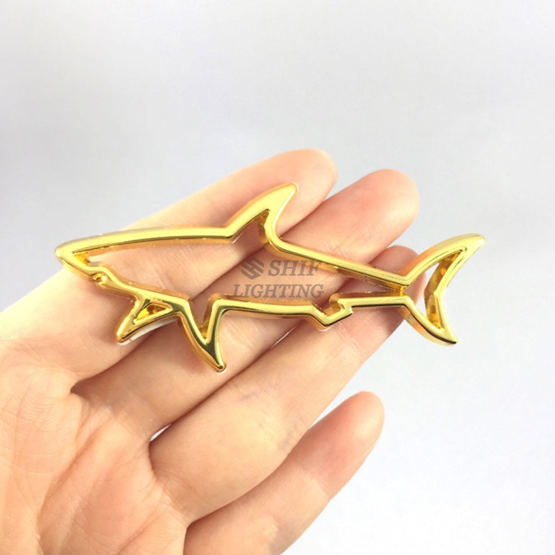 Decal kim loại trang trí hình cá mập cho xe hơi / xe tải