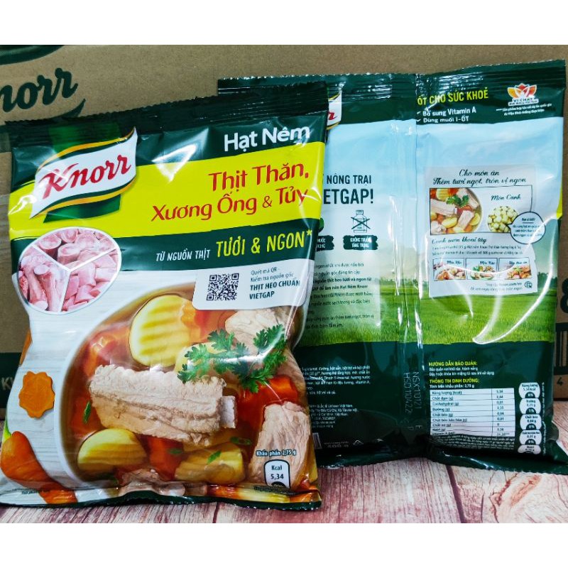 Hạt nêm thịt thăn, xương ống, tủy Knorr