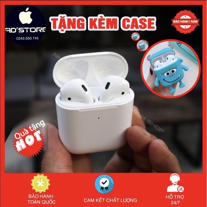 [AIRPODS 2] tai nghe bluetooth phiên bản cao cấp tặng kèm case cute 99k