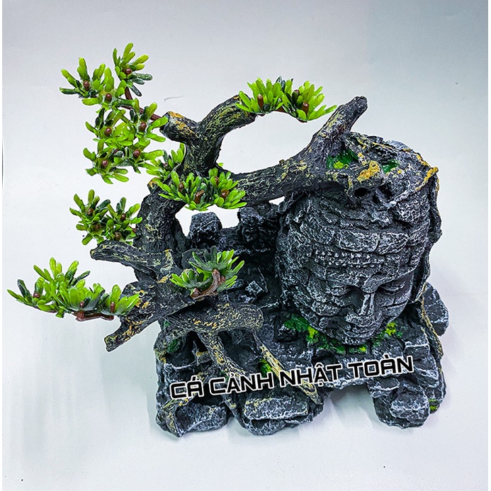 TIỂU CẢNH ANGKOR TRANG TRÍ BỂ CÁ, NON BỘ 20X12X20CM
