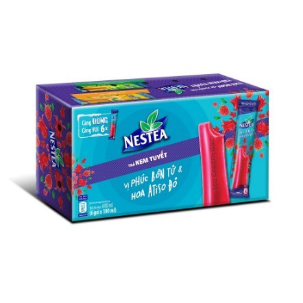 Một hộp - 6 chiếc kem tuyết NESTEA vị phúc bồn tử và hoa Atiso đỏ | BigBuy360 - bigbuy360.vn