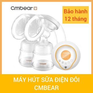[TẶNG TÚI TRỮ SỮA] Máy Hút Sữa Điện Đôi CMBEAR 9 Cấp Độ Hút Cực Khỏe, Có Phễu Massage Silicon Cực Êm