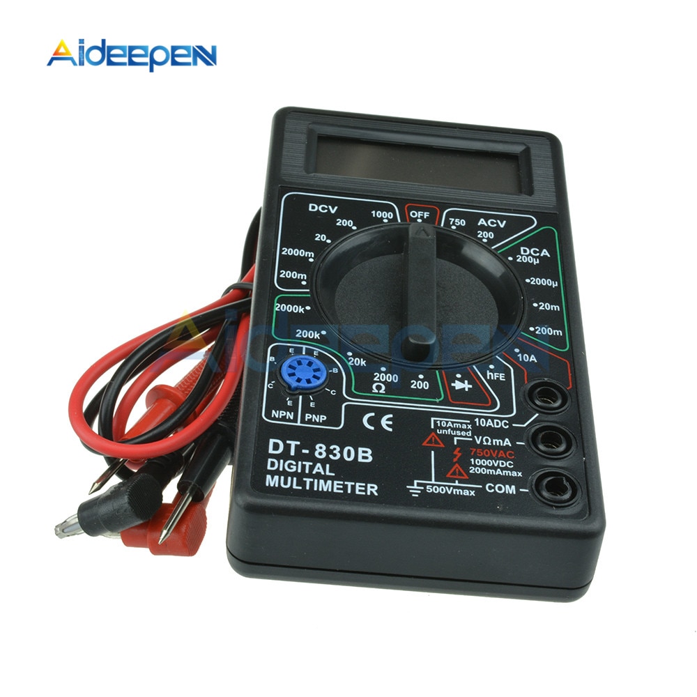 DT830B AC/DC Digital Multimeter 750/1000V Voltmeter Ammeter Ohm Tester Safety Handheld Meter Digital Multimeter With Test Leads | BigBuy360 - bigbuy360.vn