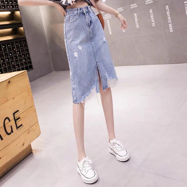 Chân Váy Bò Dài Xẻ trước Thời Trang | BigBuy360 - bigbuy360.vn