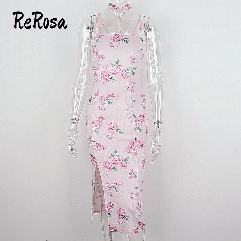 Đầm Hai Dây Hở Lưng In Họa Tiết Hoa Phong Cách Retro Quyến Rũ Cho Nữ