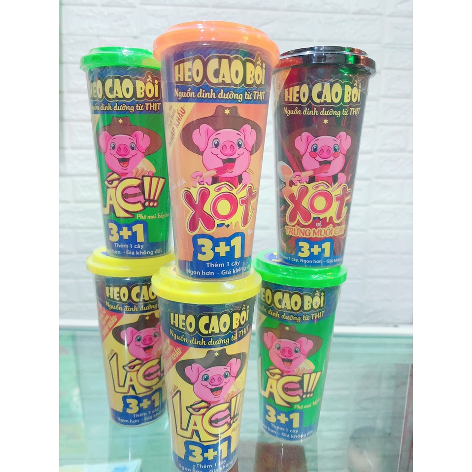 Xúc Xích Lắc Heo Cao Bồi đủ vị 64g
