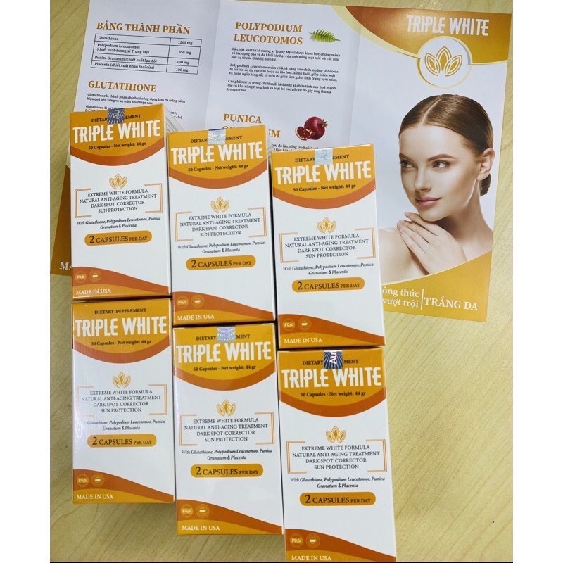 [CHÍNH HÃNG] VIÊN UỐNG TRẮNG DA TRIPLE WHITE | BigBuy360 - bigbuy360.vn