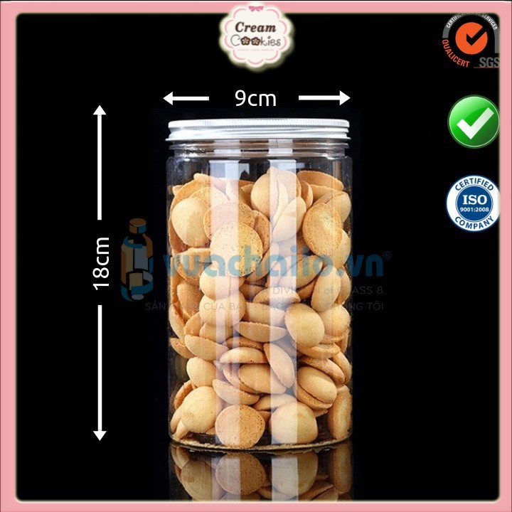 Hũ nhựa nắp nhôm 1 lít