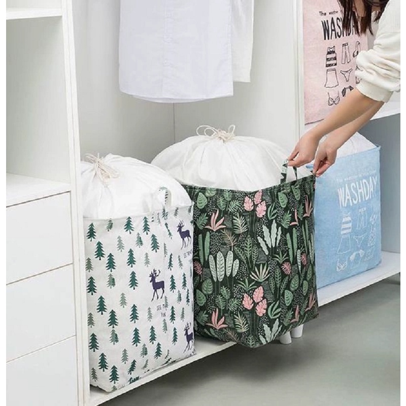 TÚI ĐỰNG CHĂN MÀN QUẦN ÁO 100L - CHẤT LIỆU VẢI BỀN ĐẸP (Giao Màu Ngẫu Nhiên)