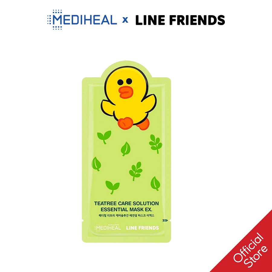 Mặt Nạ Se Lỗ Chân Lông Mediheal Line Friends Teatree Care Solution Essential Beauty Mask EX 24ml [K94]