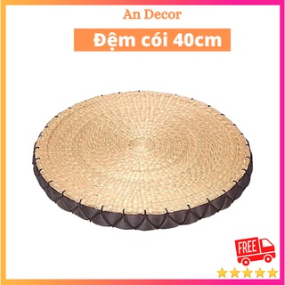 Đệm ngồi bệt tròn vuông, Đệm ghế gỗ phòng khách, Nệm lót ghế văn phòng cói 45x45 | AN Decor