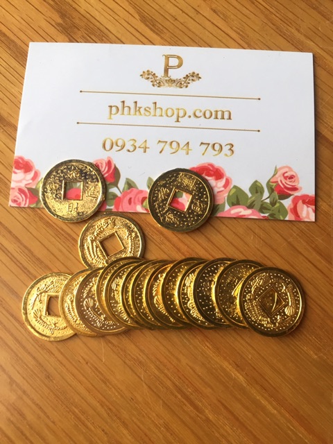 Đồng xu kim loại màu vàng đồng tiền cổ mạ xi vàng | BigBuy360 - bigbuy360.vn