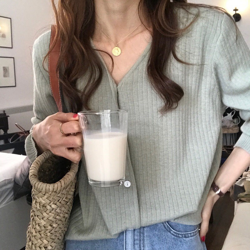 Áo Khoác Sweater Dáng Rộng Mềm Mại Phong Cách Hàn Quốc