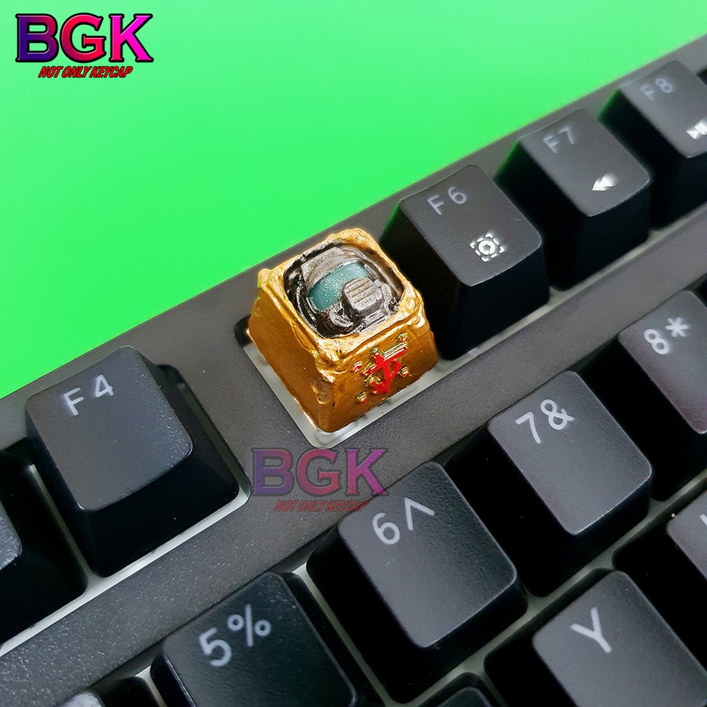 Keycap Lẻ Doom Slayer V2 Xuyên LED cực đẹp ( keycap resin độc lạ )( Keycap Artisan )