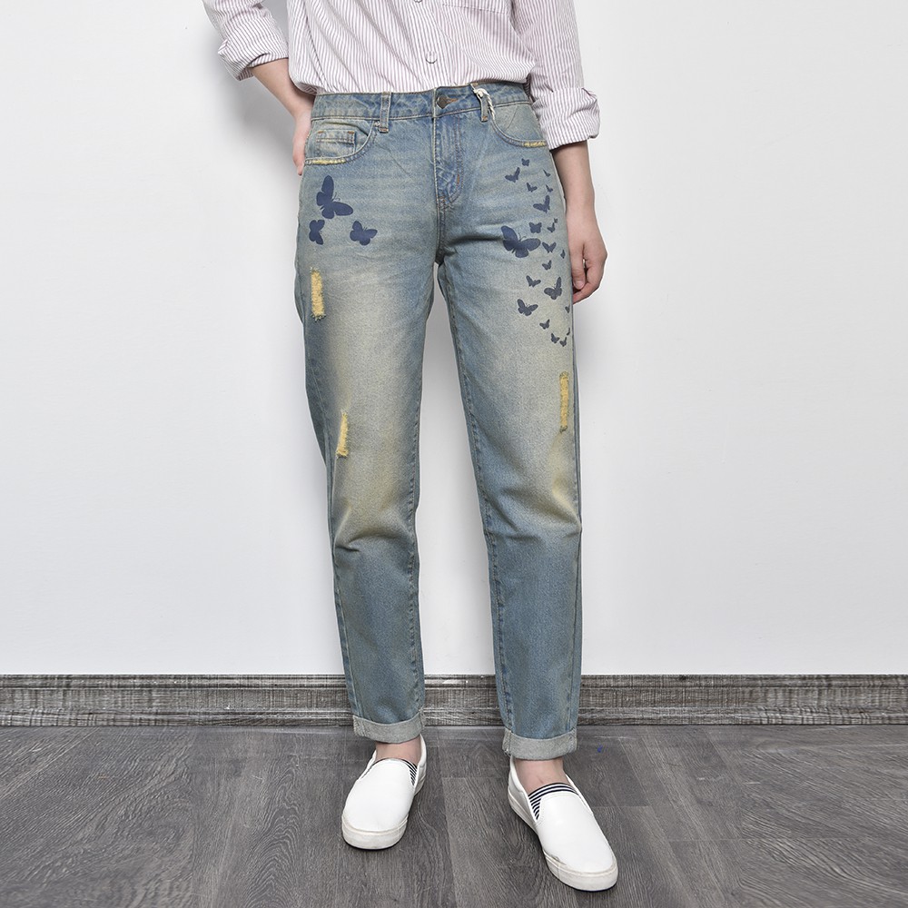 Quần jean dài nữ OJEANS - 5QDJW5010032