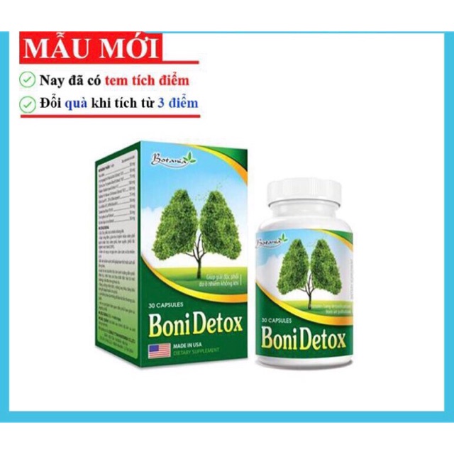 ✅[CHÍNH HÃNG]BoniDetox- Giúp Giải Độc Phổi, Phòng Ngừu Ung Thư Thổi ( Mua 6 Tặng 1 Bằng Tem Tích Điểm)