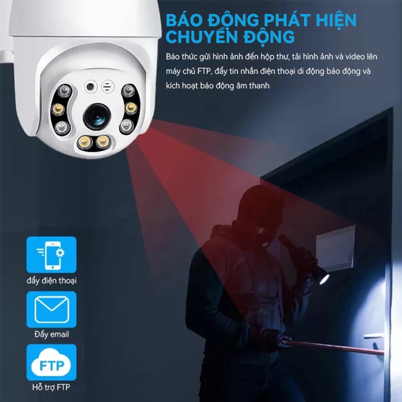 Camera V380 P2 PRO 5MP 1920P HD Wifi Không Dây Camera An Ninh IP Thông Minh Máy Ảnh Ngoài Trời Chống Thấm Đèn Treo Tường