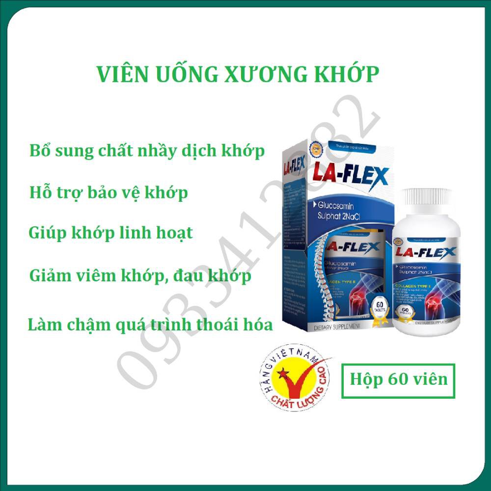 Viên Uống Hỗ Trợ Xương Khớp  La-Flex hộp 60 viên giúp giảm viêm đau khớp hiệu quả Hàng Chính Hãng Công Ty