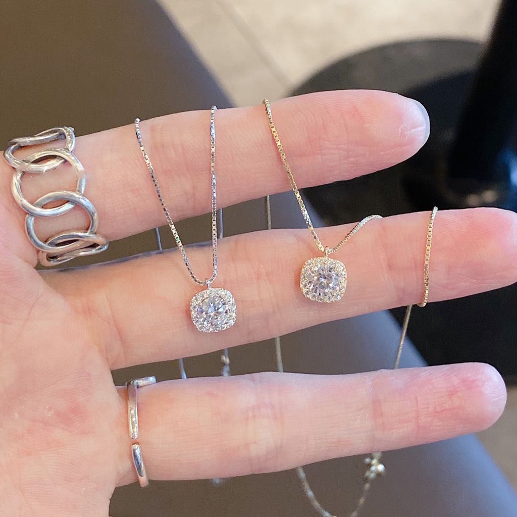 Vòng cổ màu vàng hồng mặt hình chữ M2ZE thời trang cho nữ