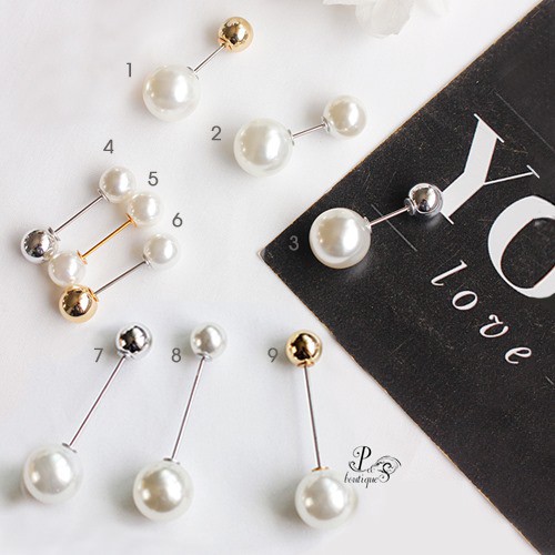 Set 7 cài áo ngọc trai