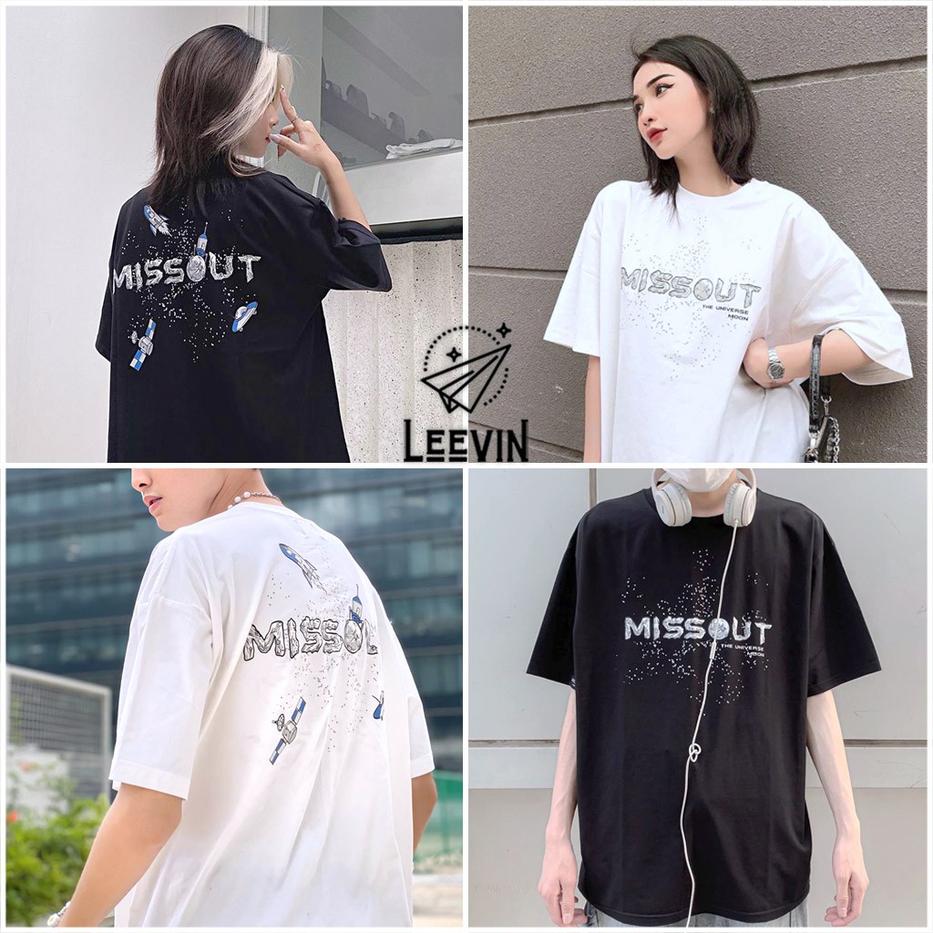 Áo Thun Nam Nữ MISSOUT MOON Unisex - Kiểu áo phông form rộng tay lỡ Leevin Store | BigBuy360 - bigbuy360.vn