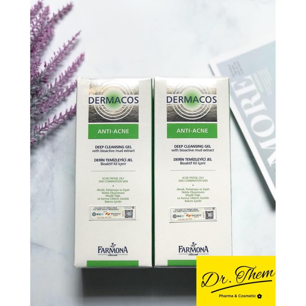 DERMACOS Sữa Rửa Mặt Farmona Dermacos Anti Acne Deep Cleansing Gel 150ml Sạch Cho Da Dầu