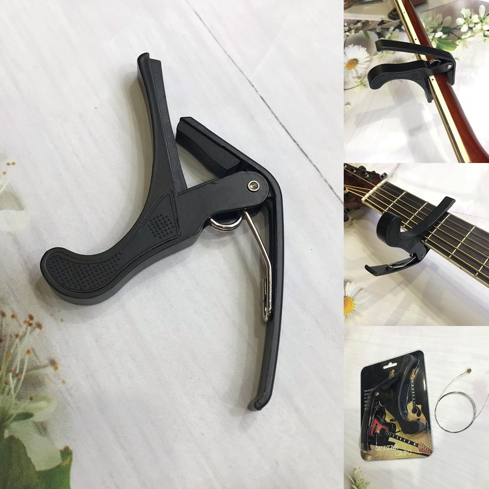 Capo guitar siêu chắc cho đàn acoustic và classic - Tặng pick gãy đàn xà cừ khi đặt hàng ngay