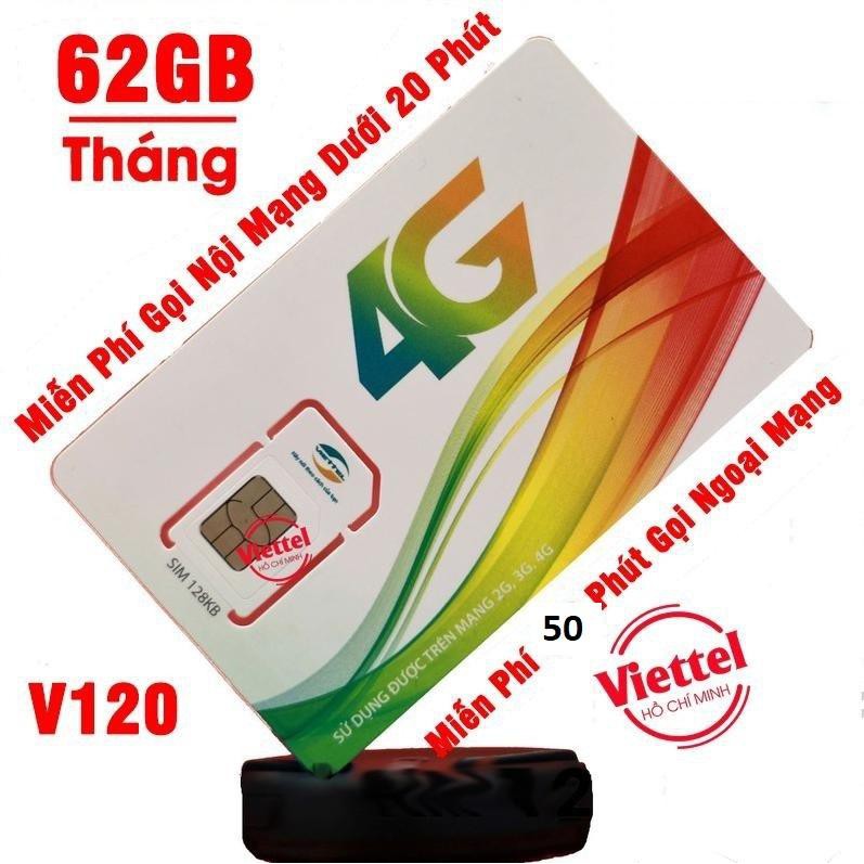 SIM V120 VIETTEL - SIM 4g - sim lướt web - chuẩn store - sim 4g chuẩn V120