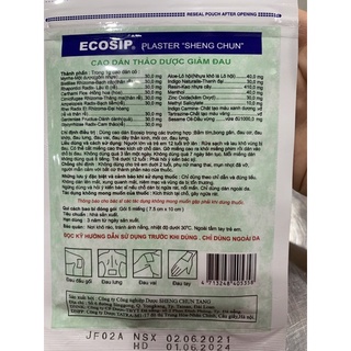 Cao Dán Thảo Dược Giảm Đau ECOSIP
