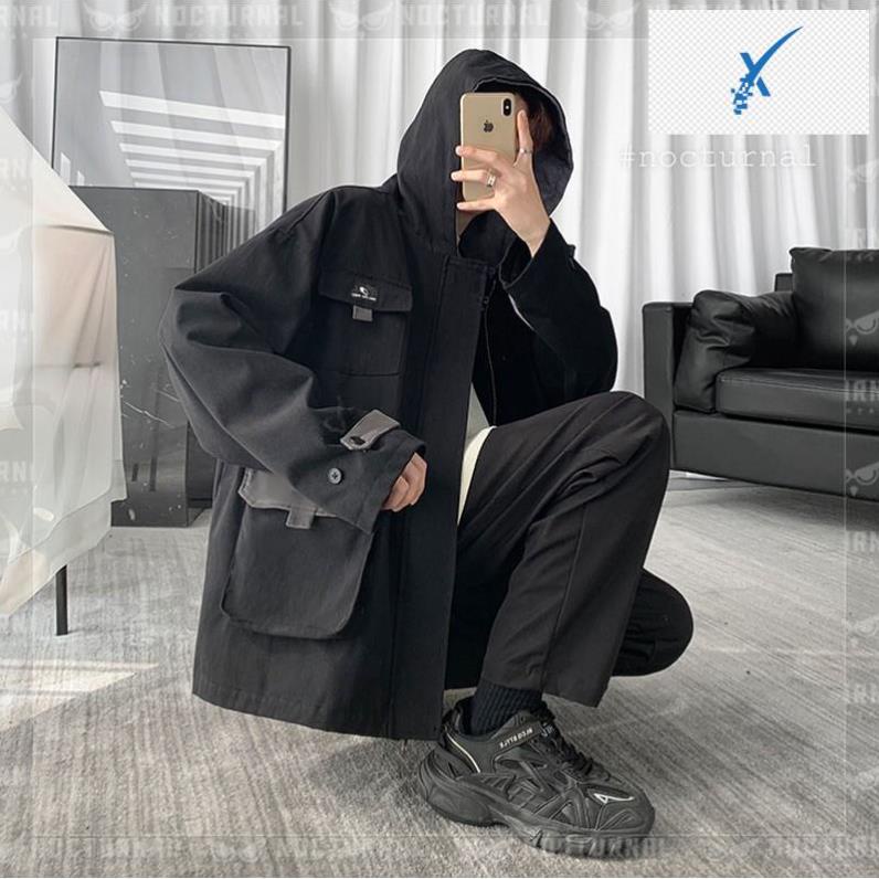 ÁO KHOÁC KAKI GRAYBOX NOCTURNAL Nam Nữ Cặp Đôi Unisex Phong Cách Dạo Phố Sài Gòn Ulzzang 2021