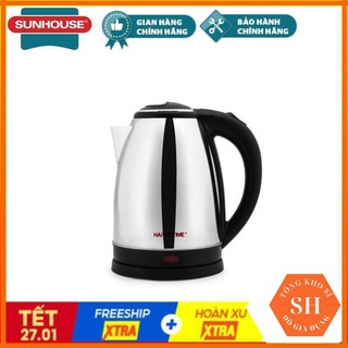 Ấm Siêu Tốc, Bình Đun, Siêu Tốc Inox 1.5L Happy Time HTD1055 Hàng chính hãng- BH 12 Tháng