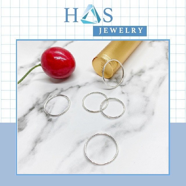 Nhẫn bạc H.A.S một vòng trơn basic Unisex - Nhẫn bạc nữ thời trang 925