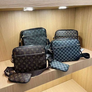Túi Đeo Chéo Louis Vuitton 2021 26x20 X 6cm Họa Tiết Sọc Caro / Nâu / Đen In Hoa Thời Trang Cho Nam Và Nữ
