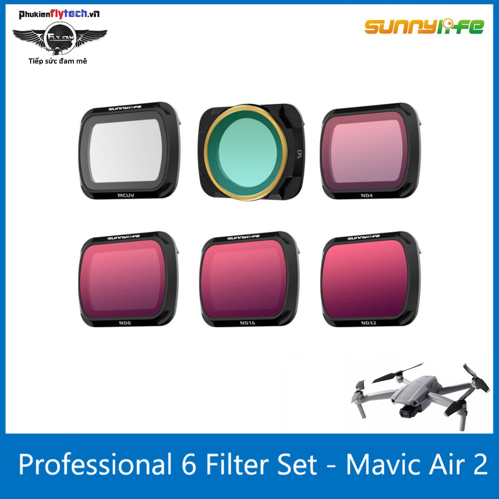 Combo 6 filter Mavic Air 2 – Sunnylife